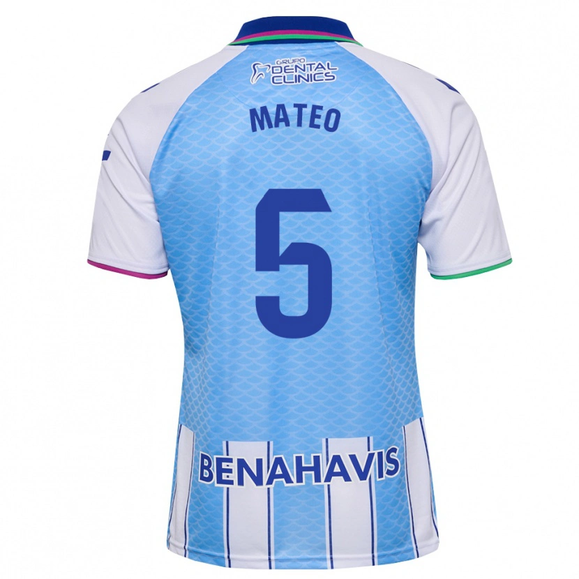 Danxen Kid Ángel Mateo #5 Deep Sky Blue White Home Jersey 2026/27 T-Shirt