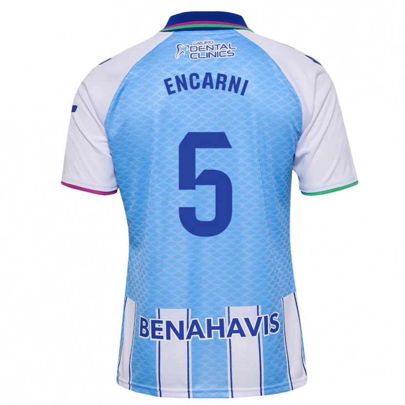 Danxen Kid Encarni #5 Deep Sky Blue White Home Jersey 2026/27 T-Shirt