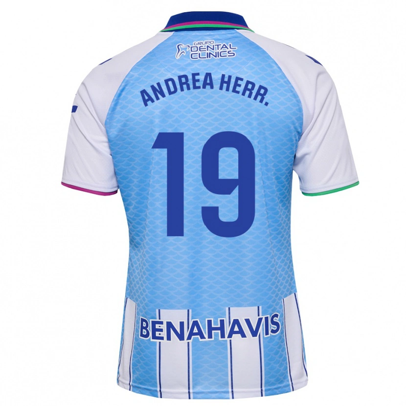 Danxen Kid Andrea Herrero Valiente #19 Deep Sky Blue White Home Jersey 2026/27 T-Shirt