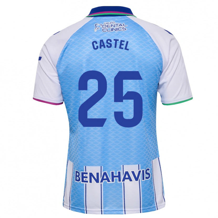Danxen Kid Sergio Castel #25 Deep Sky Blue White Home Jersey 2026/27 T-Shirt