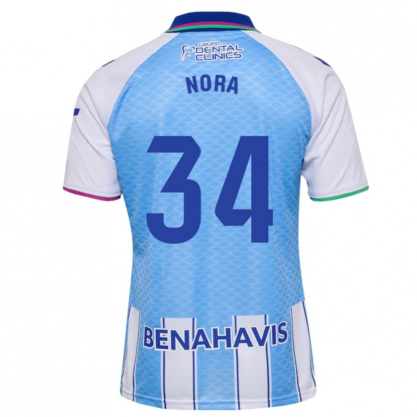 Danxen Kid Nora #34 Deep Sky Blue White Home Jersey 2026/27 T-Shirt