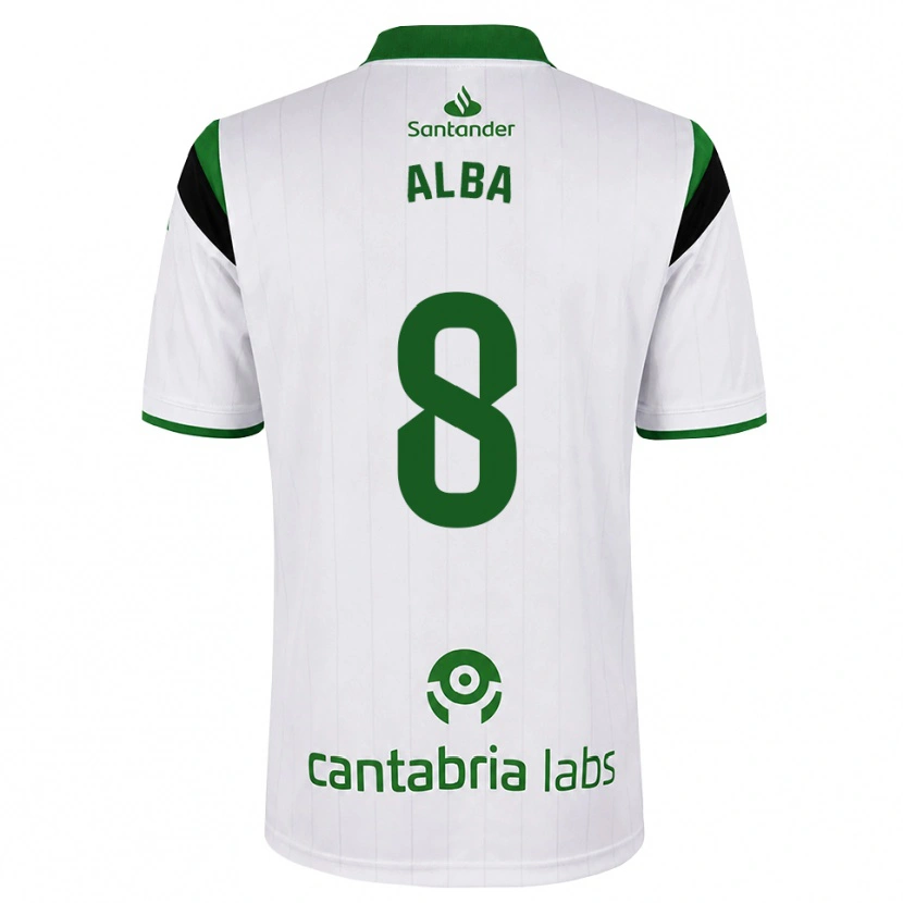 Danxen Kid Alba Luzuriaga Albelda #8 White Green Black Home Jersey 2026/27 T-Shirt