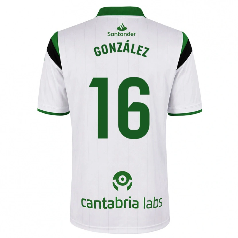 Danxen Kid Facundo González #16 White Green Black Home Jersey 2026/27 T-Shirt