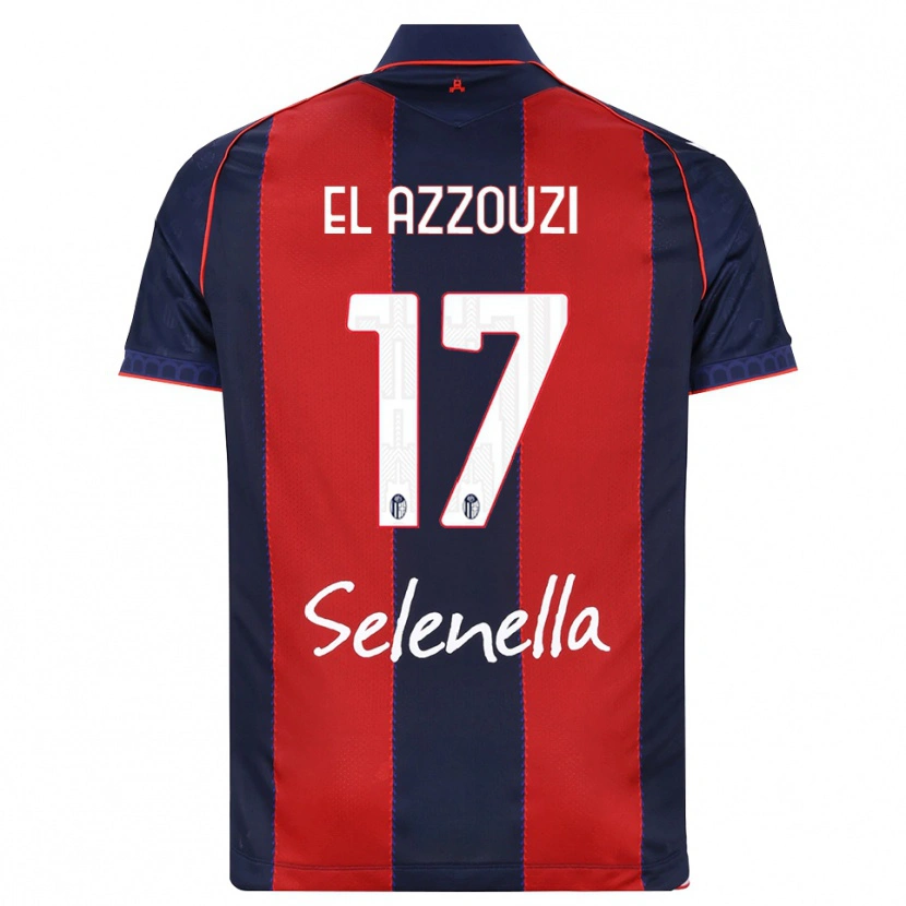 Danxen Kid Oussama El Azzouzi #17 Royal Blue Red White Home Jersey 2026/27 T-Shirt
