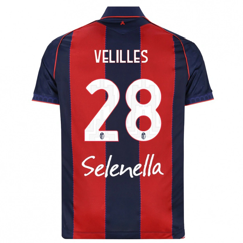 Danxen Kid Aarón Velilles #28 Royal Blue Red White Home Jersey 2026/27 T-Shirt
