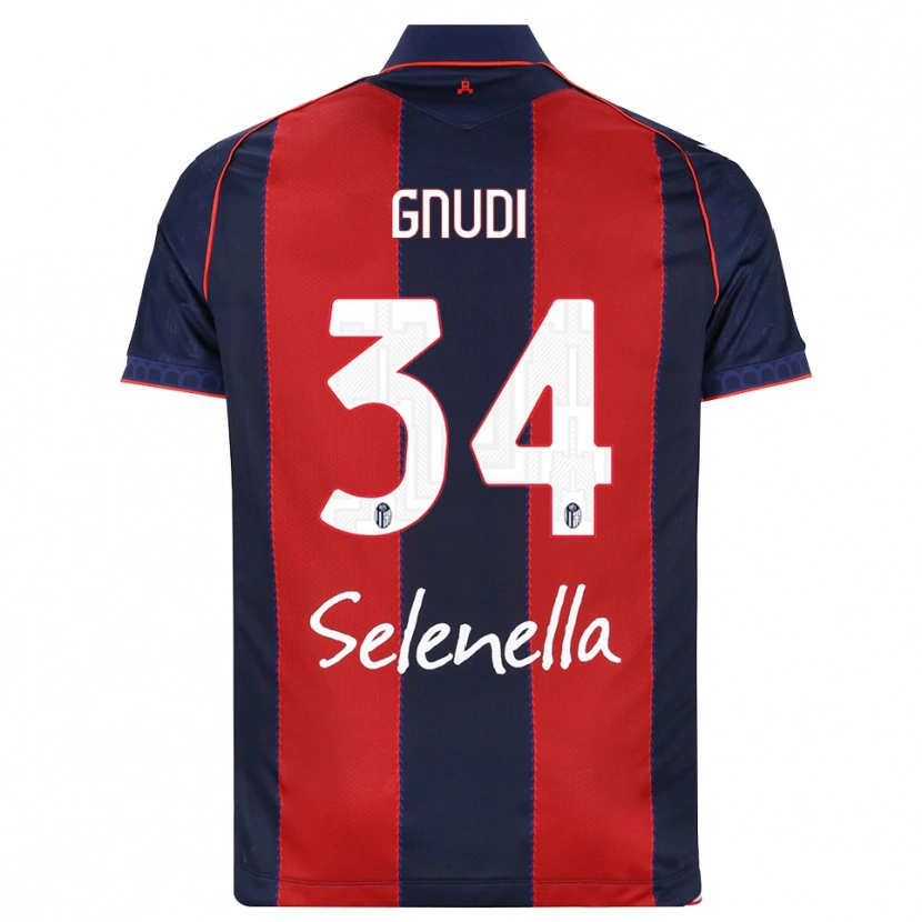 Danxen Kid Riccardo Gnudi #34 Royal Blue Red White Home Jersey 2026/27 T-Shirt