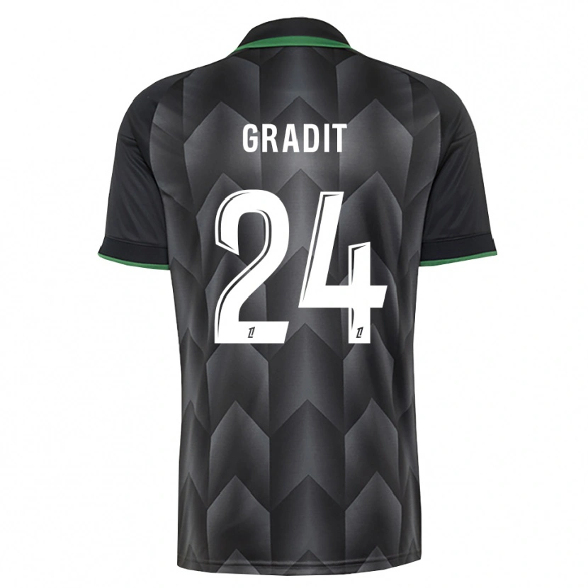 Danxen Kid Jonathan Gradit #24 White Black Green Away Jersey 2026/27 T-Shirt