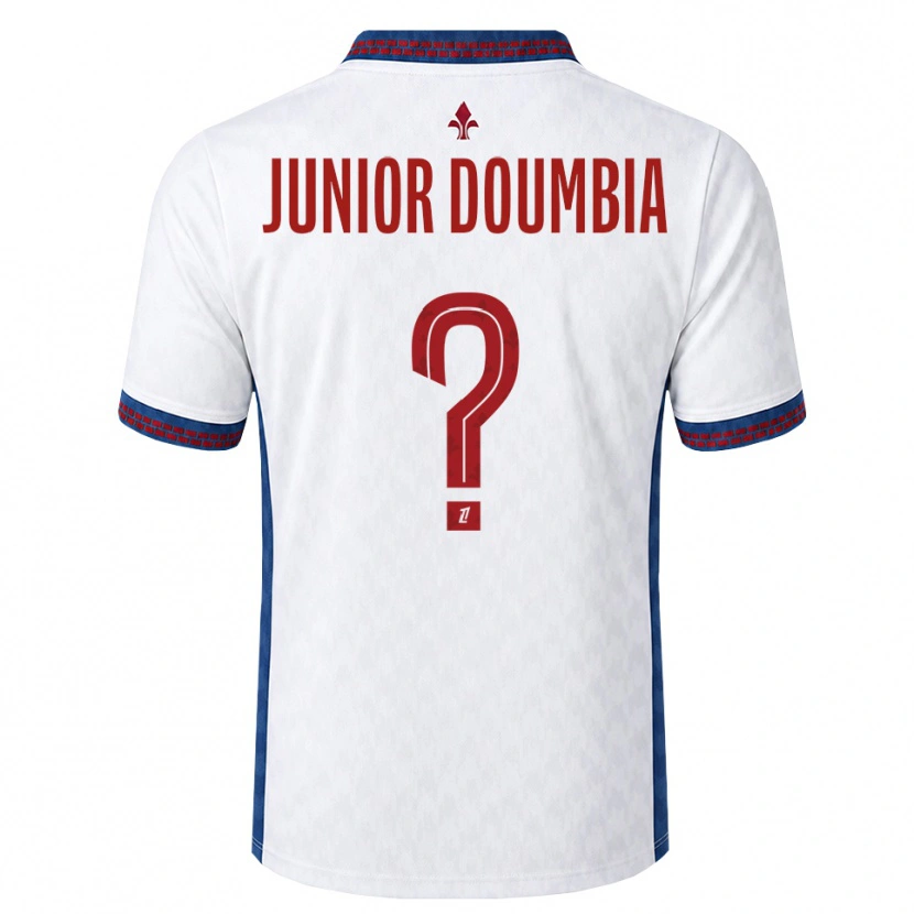 Danxen Kid Samba Junior Doumbia #0 Red White Blue Away Jersey 2026/27 T-Shirt
