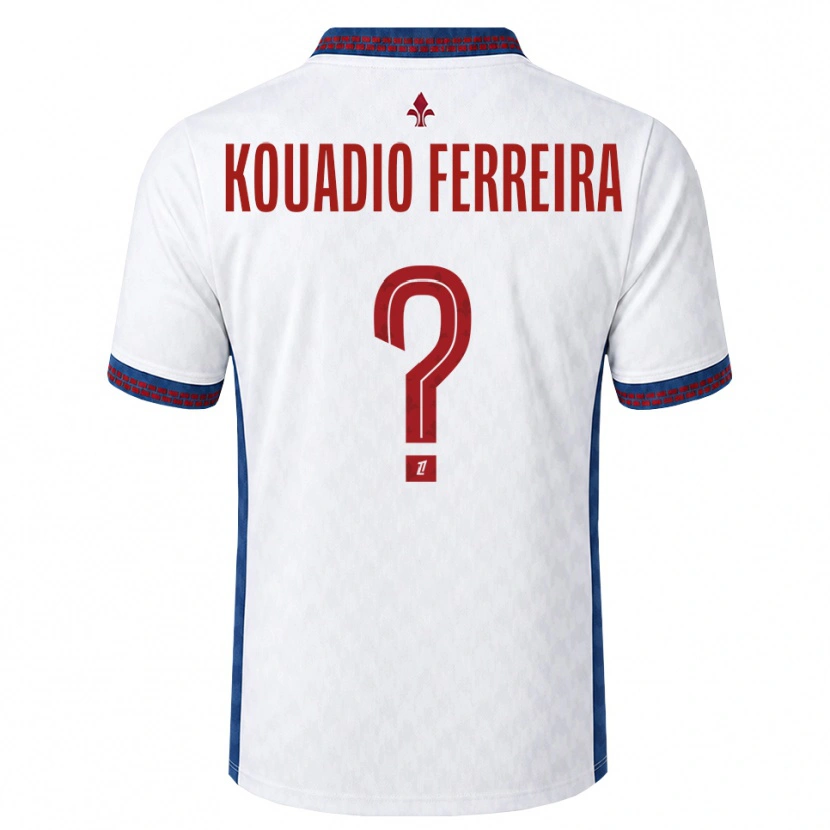 Danxen Kid Wilfrid Kouadio Ferreira #0 Red White Blue Away Jersey 2026/27 T-Shirt
