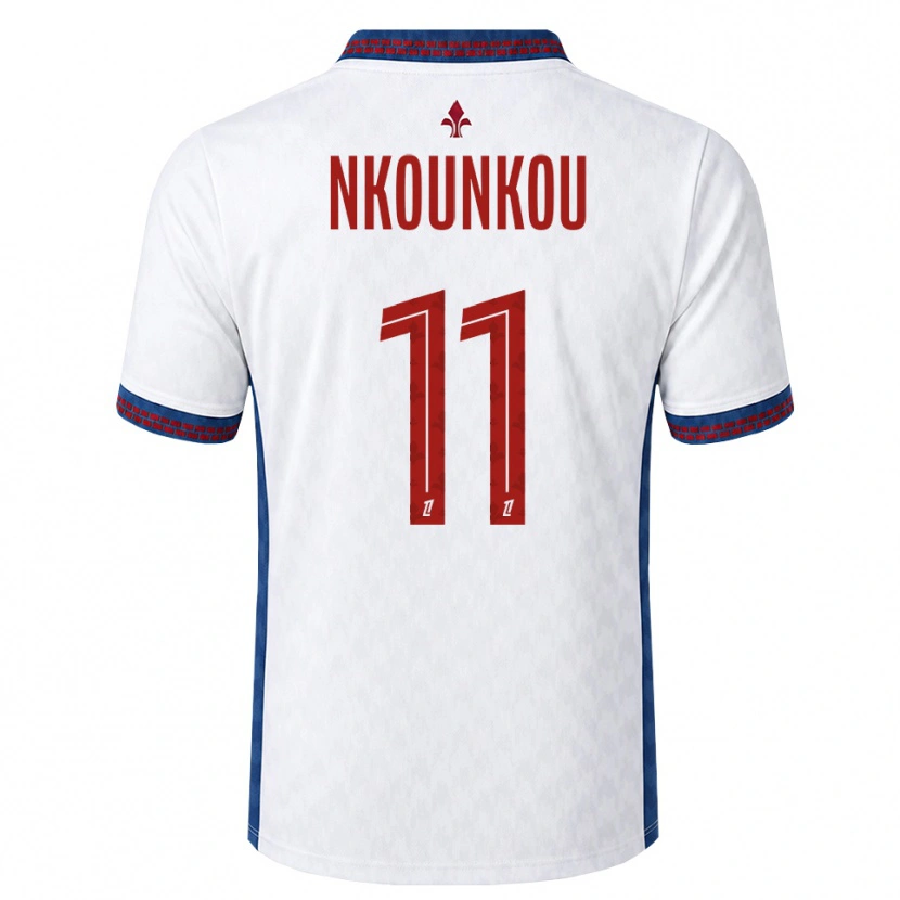 Danxen Kid Evrack Nkounkou #11 Red White Blue Away Jersey 2026/27 T-Shirt