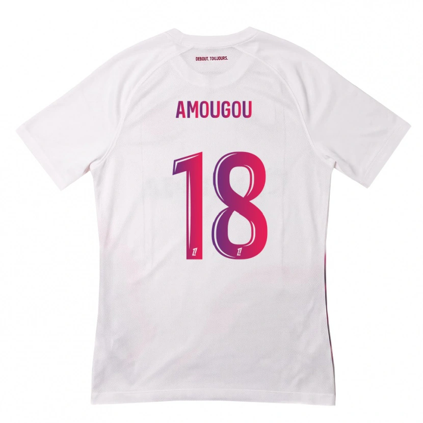 Danxen Kid Mathis Amougou #18 White Pink Purple Away Jersey 2026/27 T-Shirt