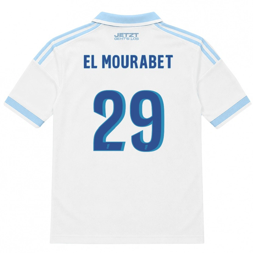Danxen Kid Samir El Mourabet #29 Light Sky Blue White Red Away Jersey 2026/27 T-Shirt