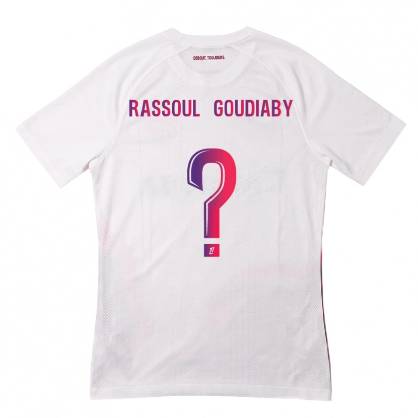 Danxen Kid Khadim Rassoul Goudiaby #0 White Pink Purple Away Jersey 2026/27 T-Shirt