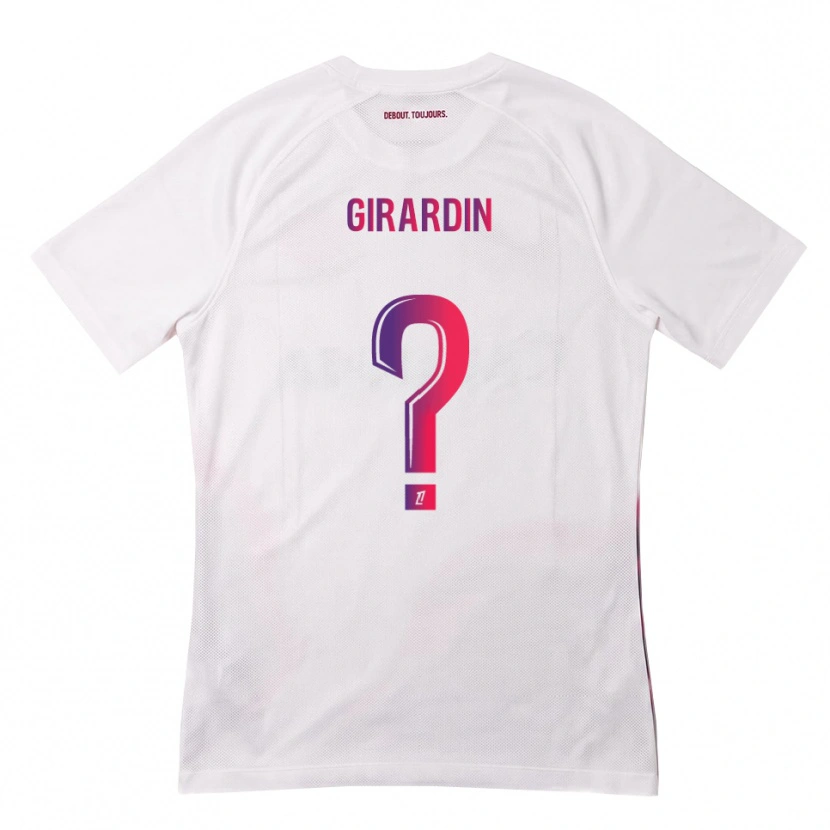 Danxen Kid Elijah Girardin #0 White Pink Purple Away Jersey 2026/27 T-Shirt