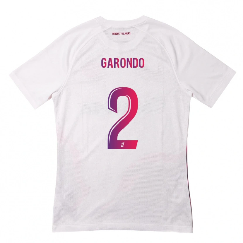 Danxen Kid Thibaud Garondo #2 White Pink Purple Away Jersey 2026/27 T-Shirt