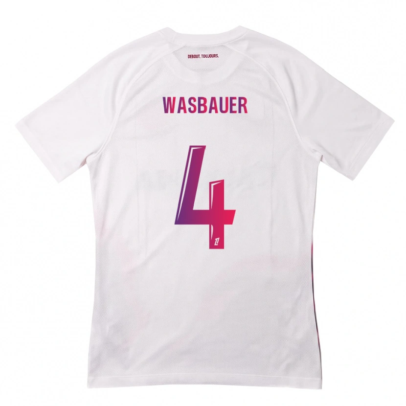 Danxen Kid Nicolas Wasbauer #4 White Pink Purple Away Jersey 2026/27 T-Shirt