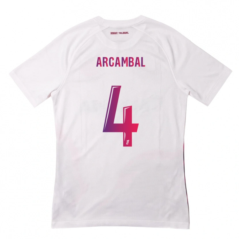 Danxen Kid Anais Arcambal #4 White Pink Purple Away Jersey 2026/27 T-Shirt