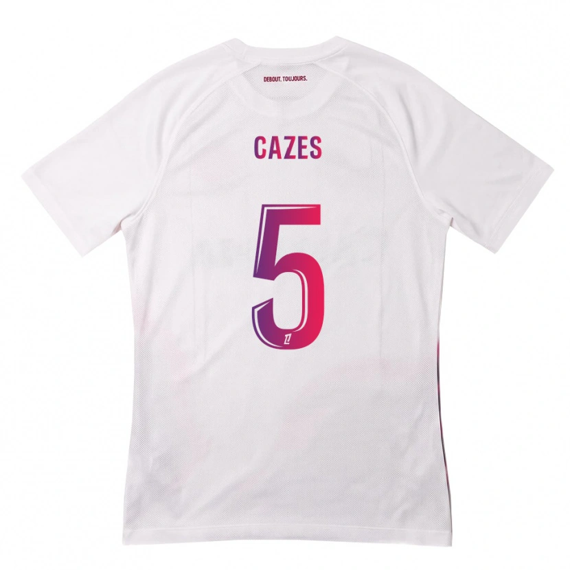 Danxen Kid Manon Cazes #5 White Pink Purple Away Jersey 2026/27 T-Shirt