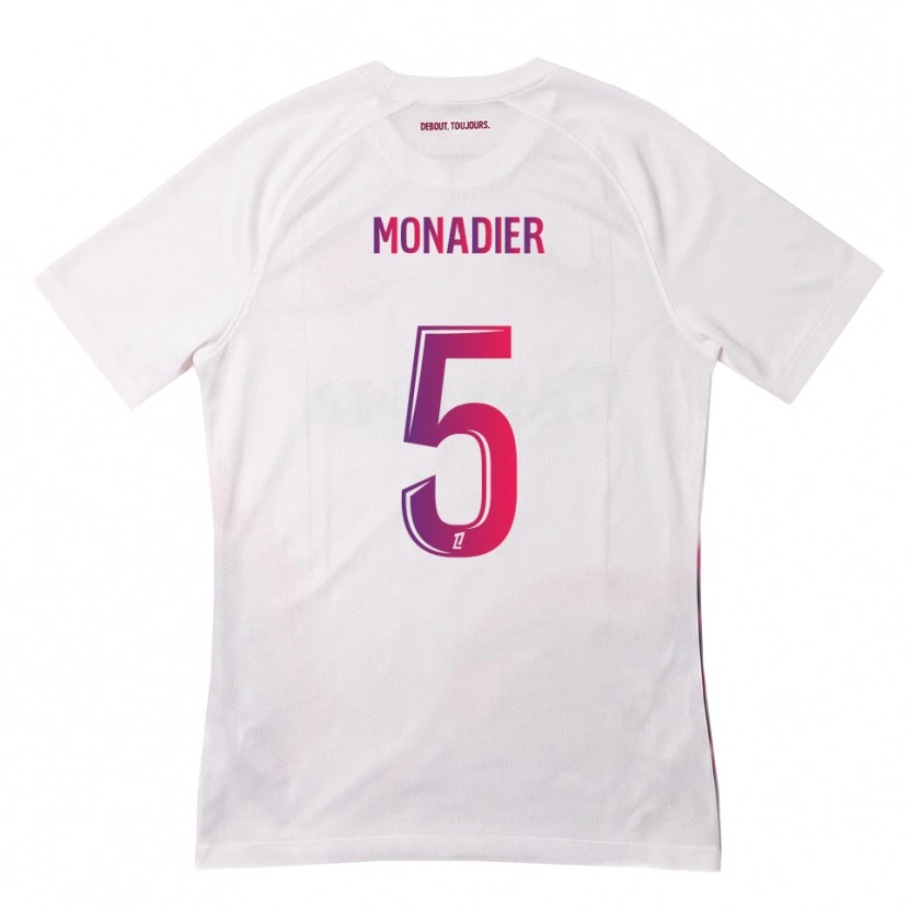 Danxen Kid Pauline Monadier #5 White Pink Purple Away Jersey 2026/27 T-Shirt
