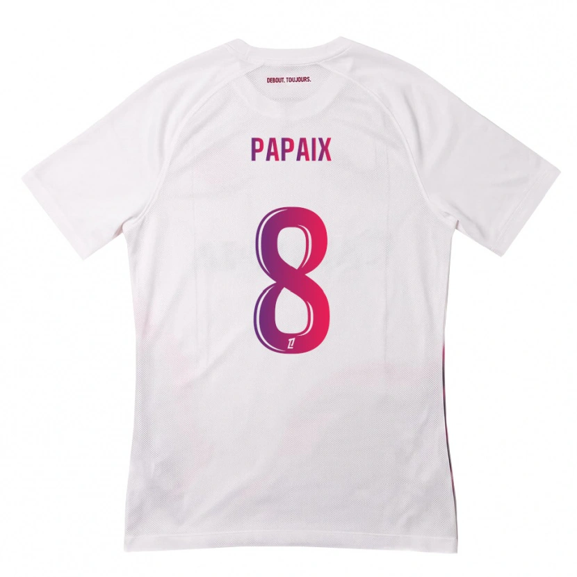 Danxen Kid Pauline Papaix #8 White Pink Purple Away Jersey 2026/27 T-Shirt