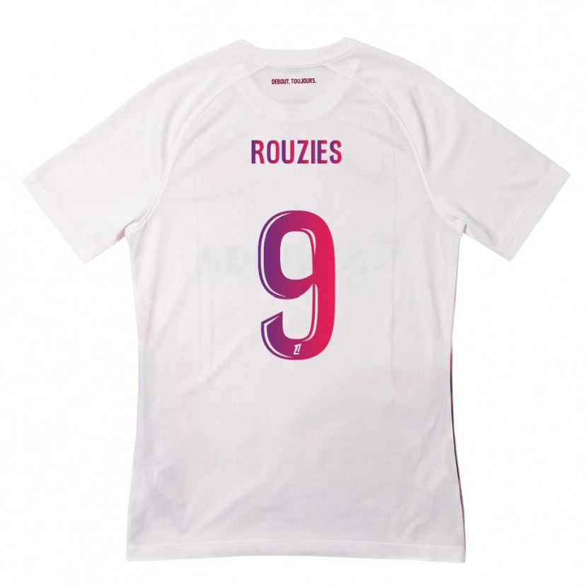 Danxen Kid Manon Rouzies #9 White Pink Purple Away Jersey 2026/27 T-Shirt