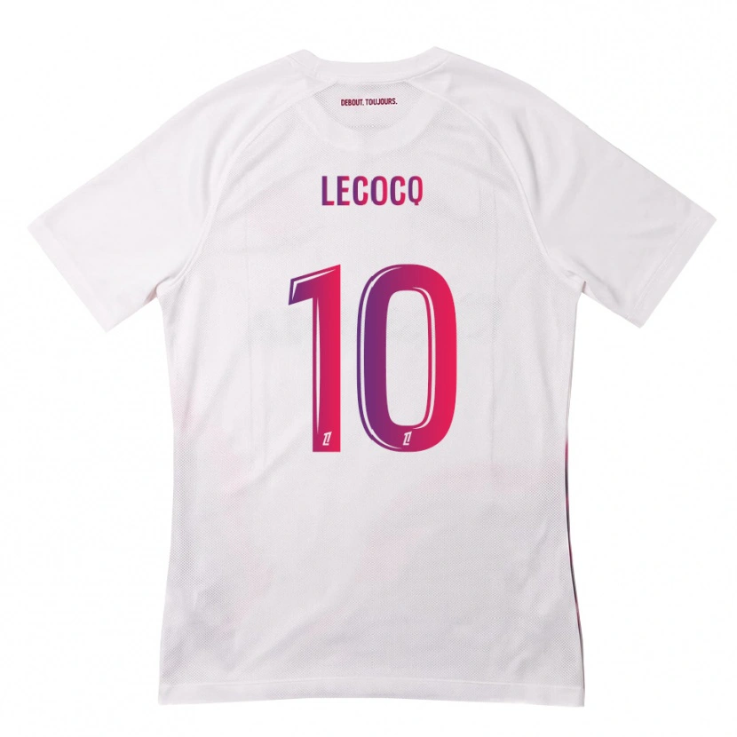 Danxen Kid Anaëlle Lecocq #10 White Pink Purple Away Jersey 2026/27 T-Shirt
