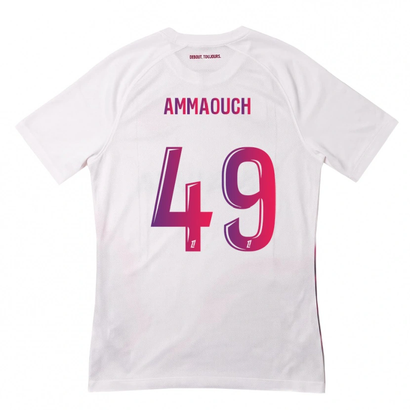 Danxen Kid Aymen Amaaouch #49 White Pink Purple Away Jersey 2026/27 T-Shirt