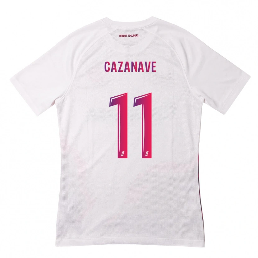 Danxen Kid Julie Cazanave #11 White Pink Purple Away Jersey 2026/27 T-Shirt