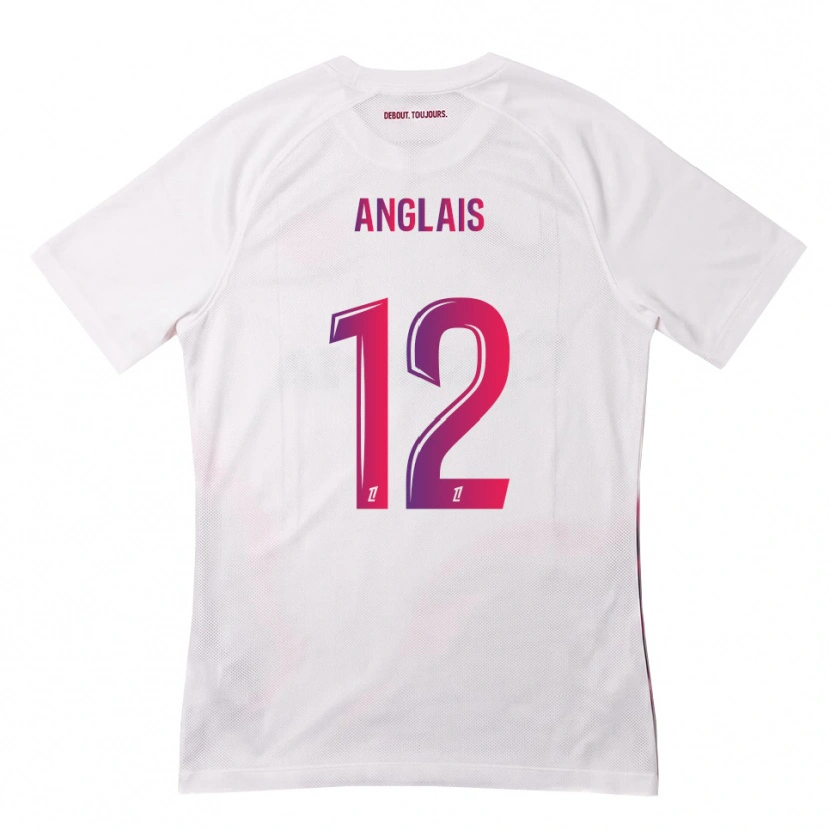 Danxen Kid Anaëlle Anglais #12 White Pink Purple Away Jersey 2026/27 T-Shirt