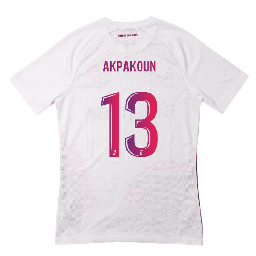 Danxen Kid Noé Akpakoun #13 White Pink Purple Away Jersey 2026/27 T-Shirt