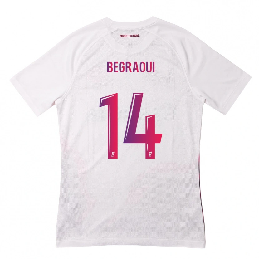 Danxen Kid Yanis Begraoui #14 White Pink Purple Away Jersey 2026/27 T-Shirt