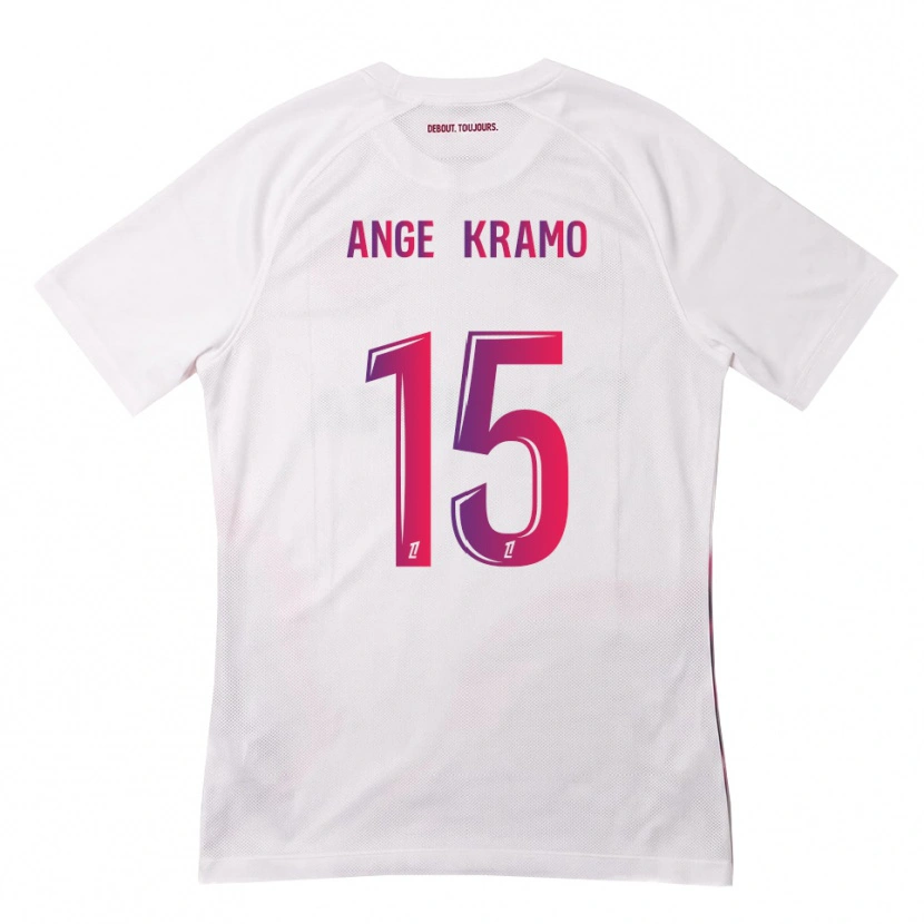 Danxen Kid Marie Ange Kramo #15 White Pink Purple Away Jersey 2026/27 T-Shirt