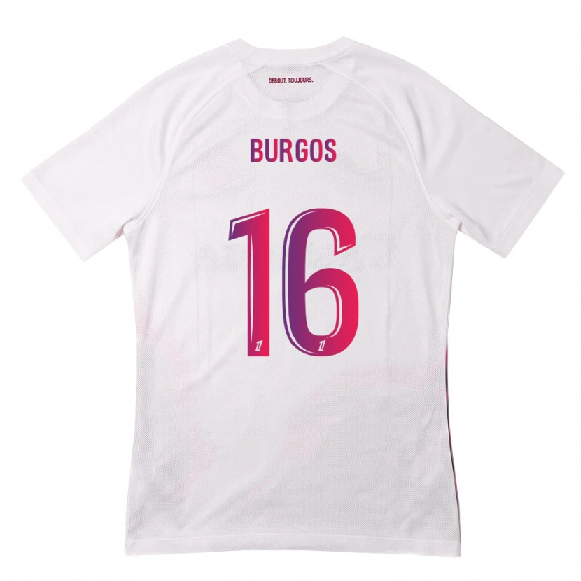 Danxen Kid Diego Burgos #16 White Pink Purple Away Jersey 2026/27 T-Shirt