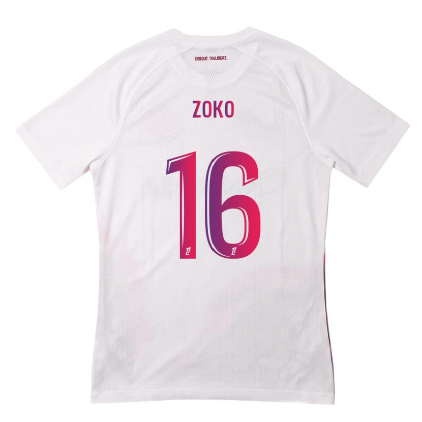 Danxen Kid Nathan Zoko #16 White Pink Purple Away Jersey 2026/27 T-Shirt