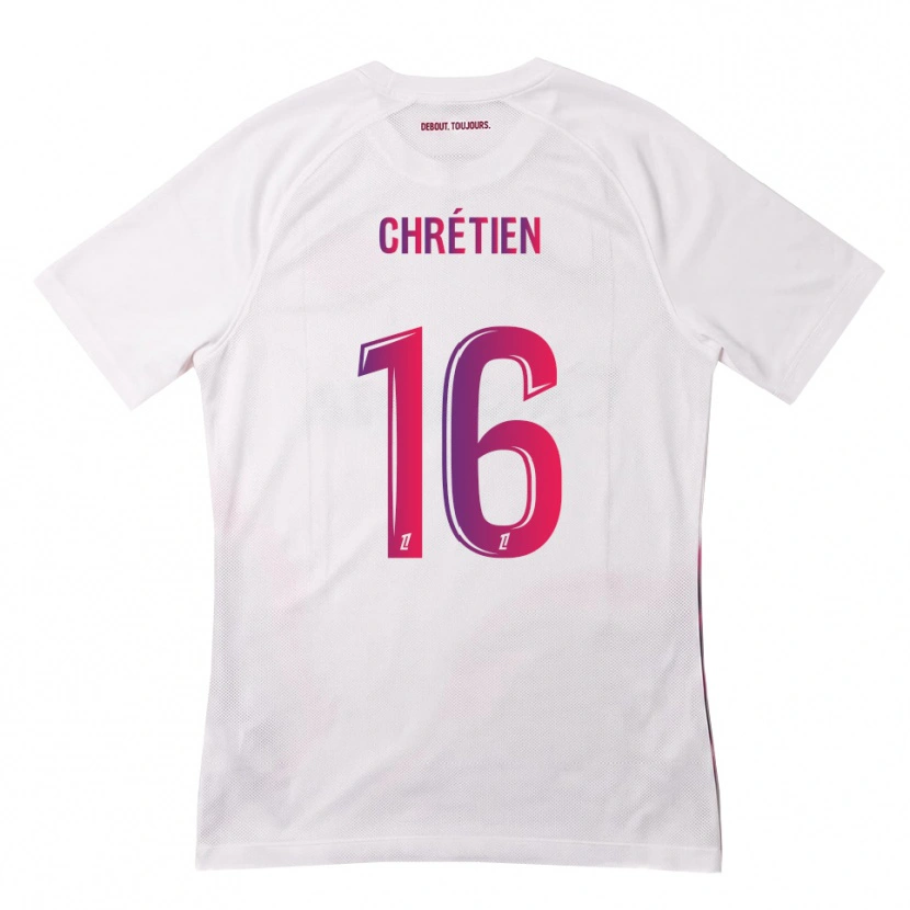 Danxen Kid Jean-Pierre Chrétien #16 White Pink Purple Away Jersey 2026/27 T-Shirt