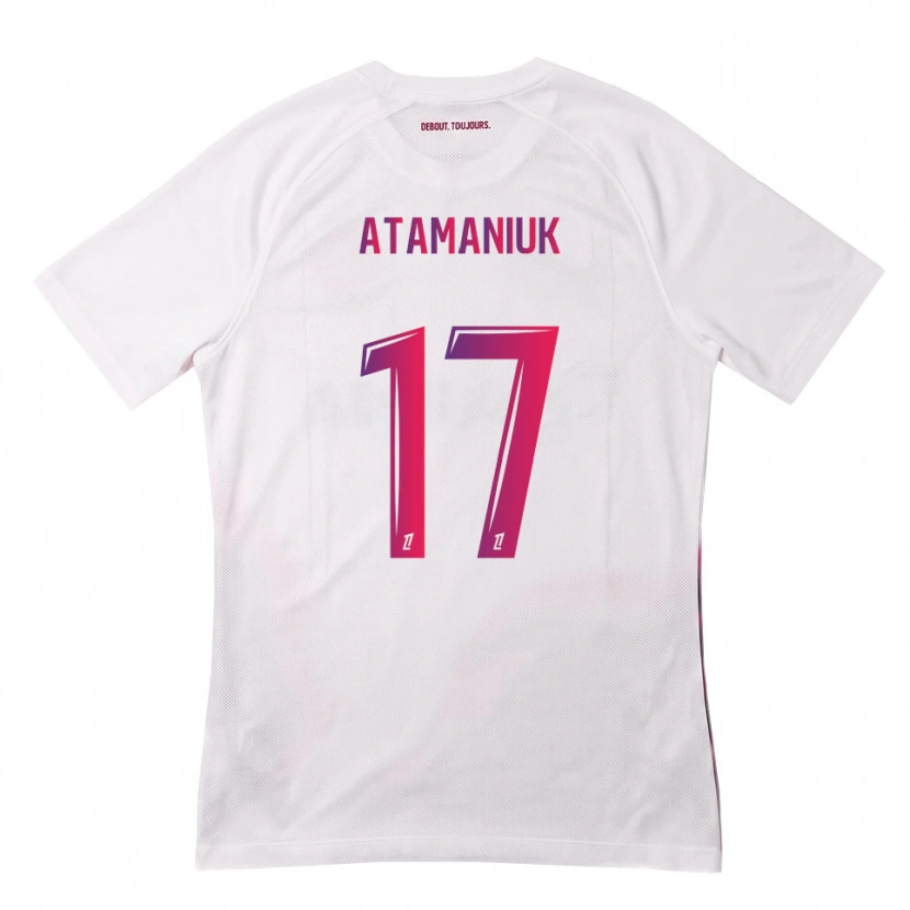 Danxen Kid Alexandra Atamaniuk #17 White Pink Purple Away Jersey 2026/27 T-Shirt
