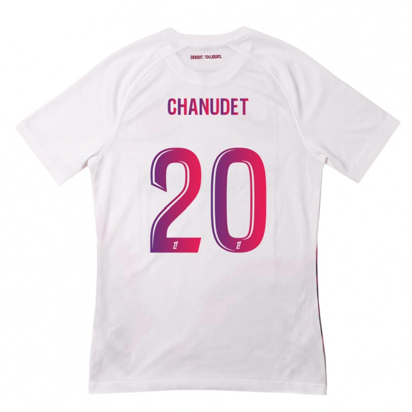 Danxen Kid Coralie Chanudet #20 White Pink Purple Away Jersey 2026/27 T-Shirt