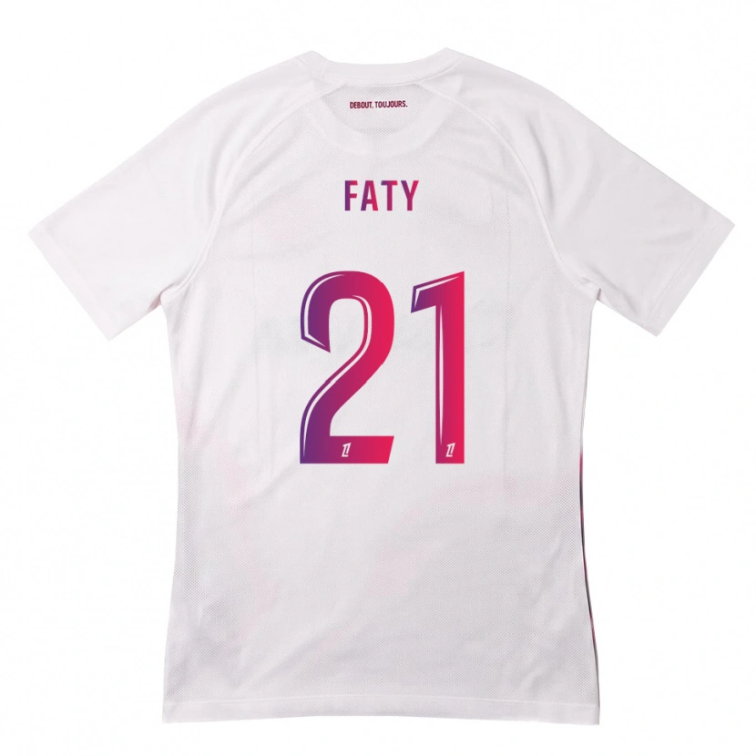 Danxen Kid Enzo Faty #21 White Pink Purple Away Jersey 2026/27 T-Shirt