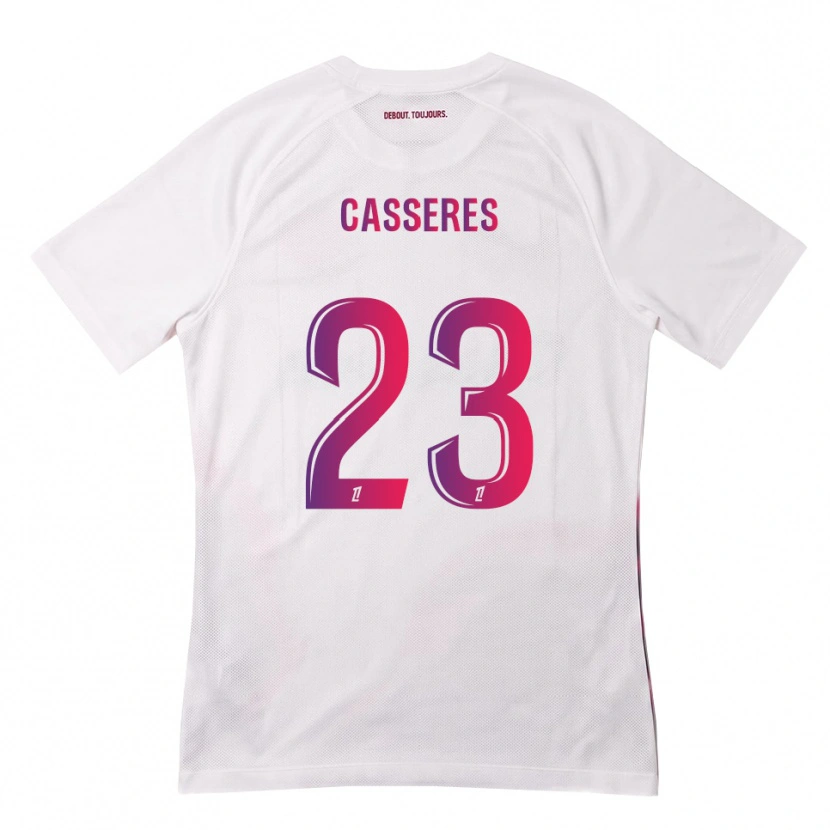 Danxen Kid Cristian Cásseres Jr. #23 White Pink Purple Away Jersey 2026/27 T-Shirt