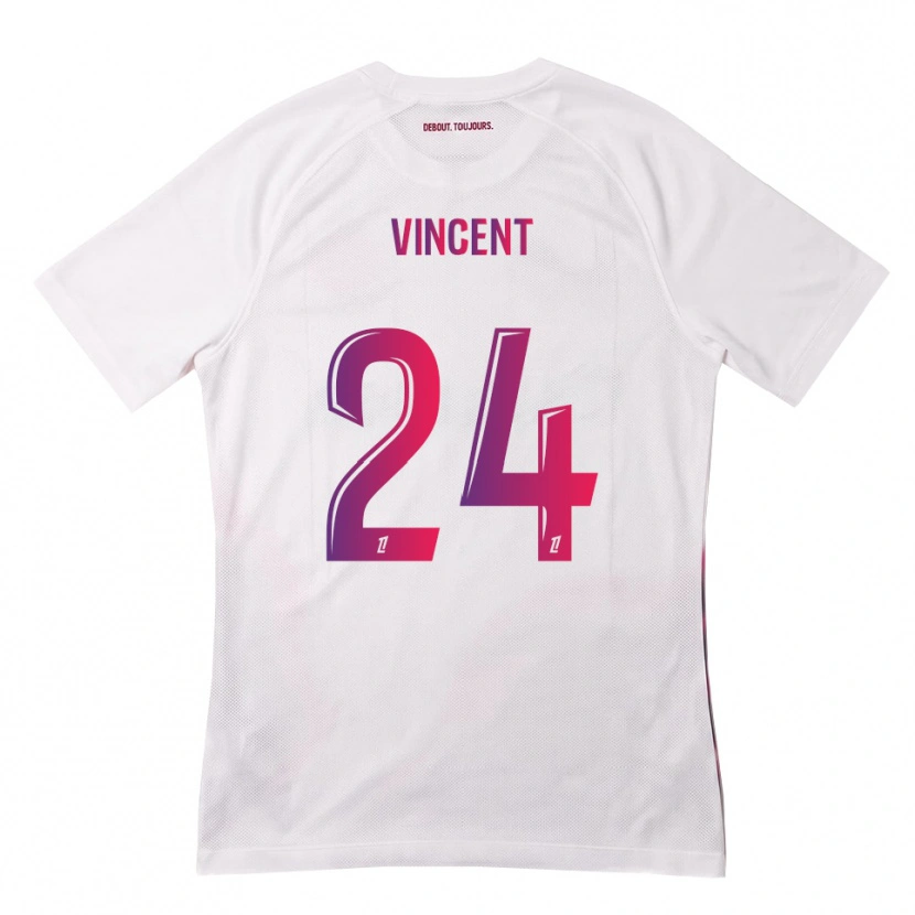 Danxen Kid Magalie Vincent #24 White Pink Purple Away Jersey 2026/27 T-Shirt