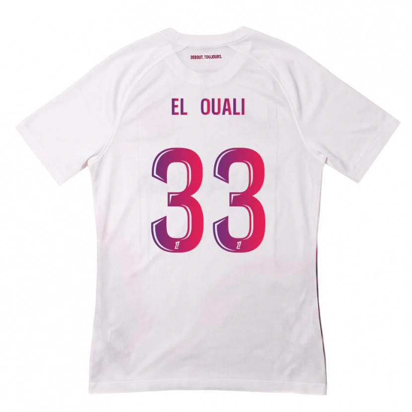 Danxen Kid Adam El Ouali #33 White Pink Purple Away Jersey 2026/27 T-Shirt