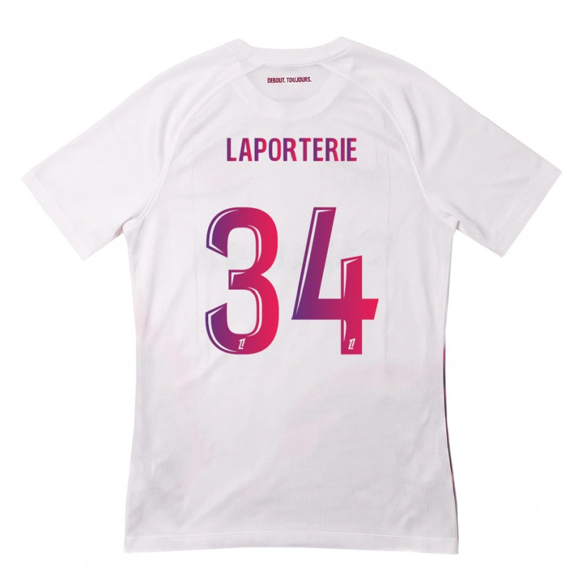 Danxen Kid Ambre Laporterie #34 White Pink Purple Away Jersey 2026/27 T-Shirt