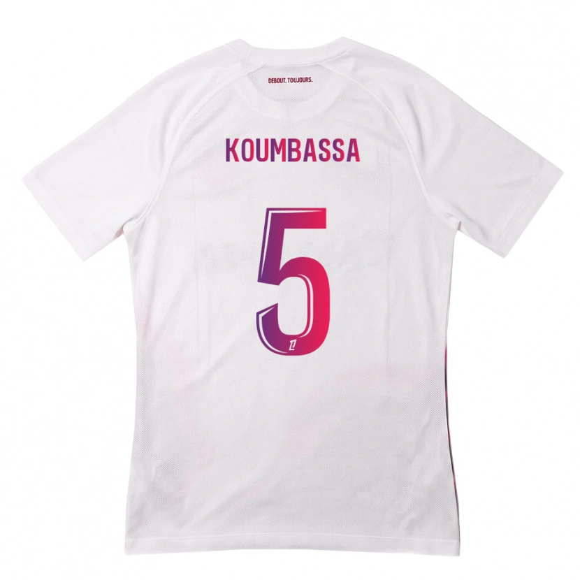 Danxen Kid Seny Koumbassa #5 White Pink Purple Away Jersey 2026/27 T-Shirt