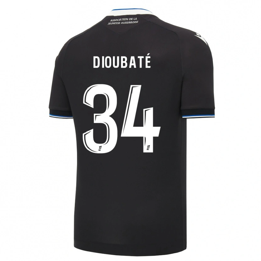 Danxen Kid Lamfia Dioubaté #34 Black Blue White Away Jersey 2026/27 T-Shirt