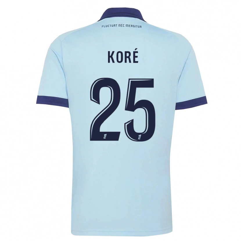 Danxen Kid Yoan Koré #25 Cornflower Blue Black Away Jersey 2026/27 T-Shirt