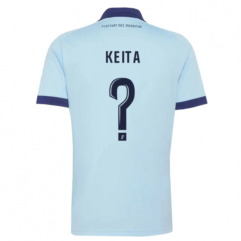 Danxen Kid Djibril Keita #0 Cornflower Blue Black Away Jersey 2026/27 T-Shirt