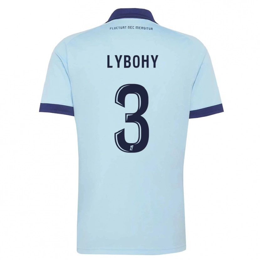 Danxen Kid Kyliann Lybohy #3 Cornflower Blue Black Away Jersey 2026/27 T-Shirt