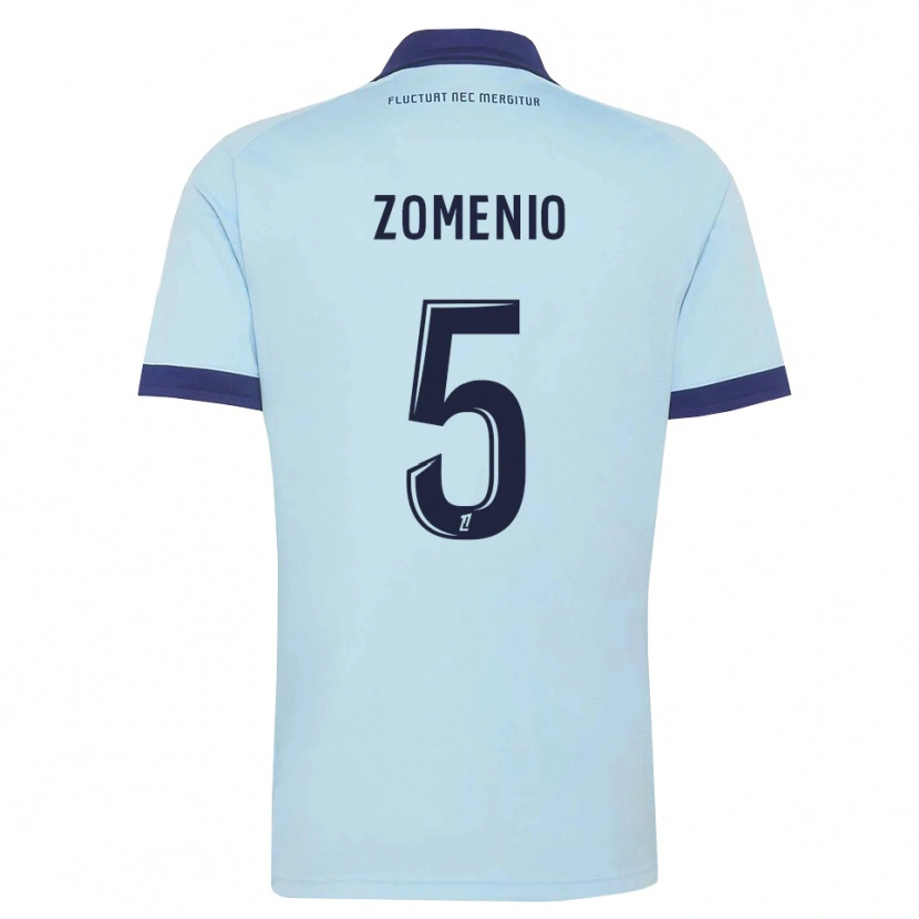 Danxen Kid Paco Zomenio #5 Cornflower Blue Black Away Jersey 2026/27 T-Shirt
