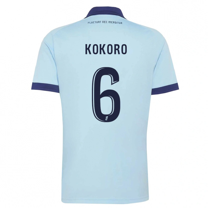 Danxen Kid Clarence Kokoro #6 Cornflower Blue Black Away Jersey 2026/27 T-Shirt