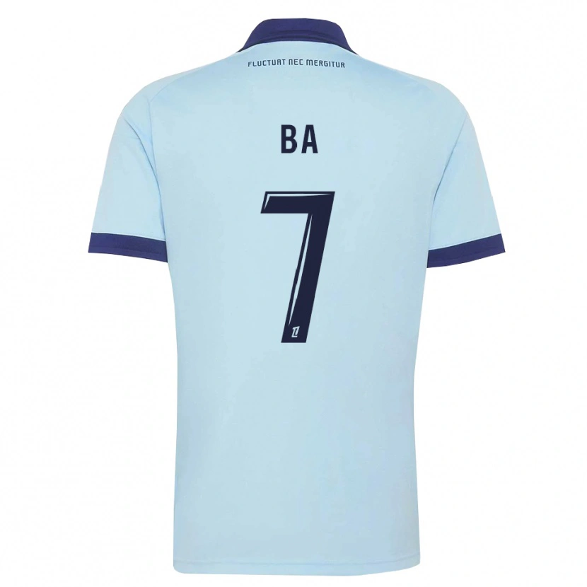Danxen Kid Mohamed Ba #7 Cornflower Blue Black Away Jersey 2026/27 T-Shirt